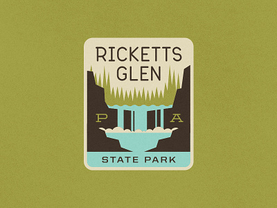 Ricketts Glen State Park badge outdoors park patch pennsylvania state waterfall