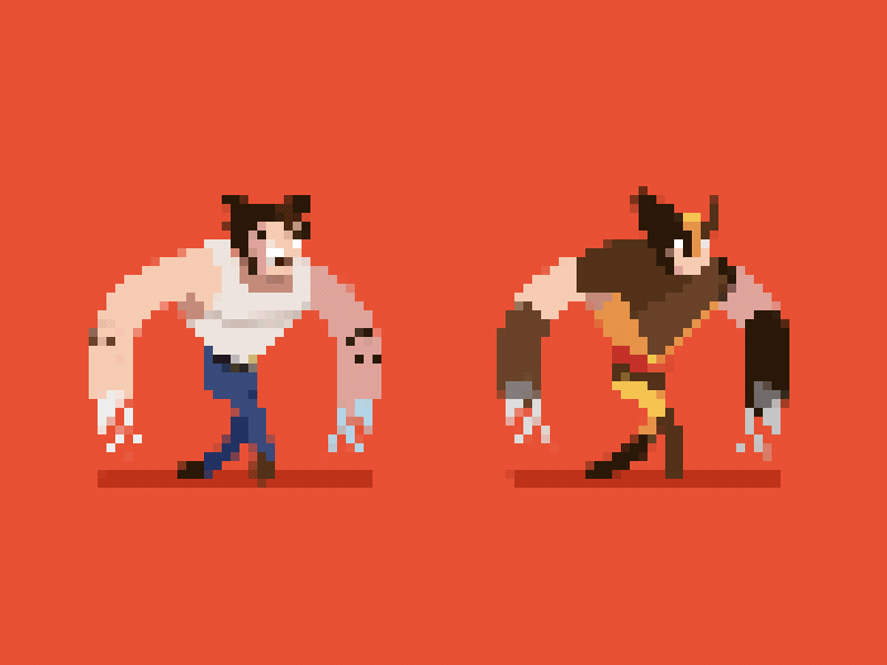 Wolverine Pixels animation pixel art wolverine