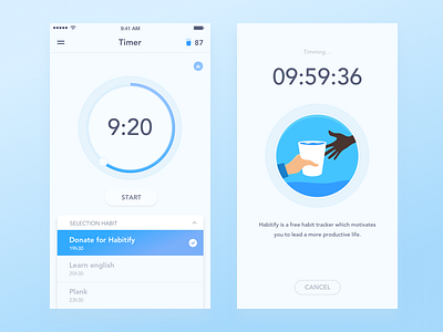 Timer app clock habit tracker hanoi illustration time timer ui ux vietnam