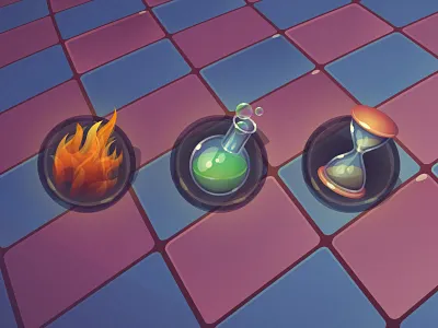 Wiener Roast Power Ups energy fire game healing hourglass icon potion power up powerup time vector