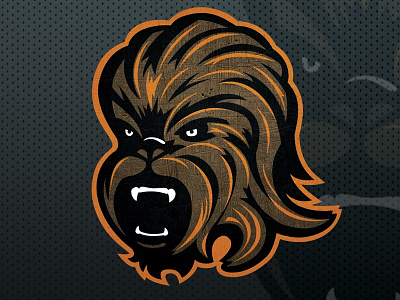 Los Angeles Wookies Main Logo chewbacca chewy fantasy football football league sports sports logo star wars wookies
