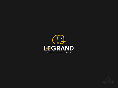 LeGrand Logo animal elephant grand logo logodesign