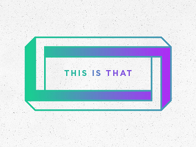 This Is That geometric impossible neon series art
