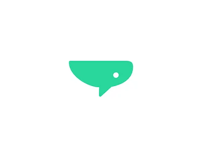 Chat + Whale logo. brand calls chat logo message