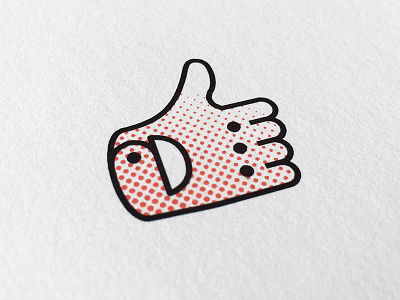 Glove Print branding focus lab glove halftone print sidecar thumbs up