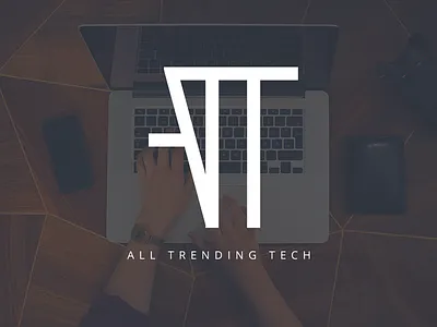 All Trending Tech blog bold branding flat logo news satire simple tech technology typography vector