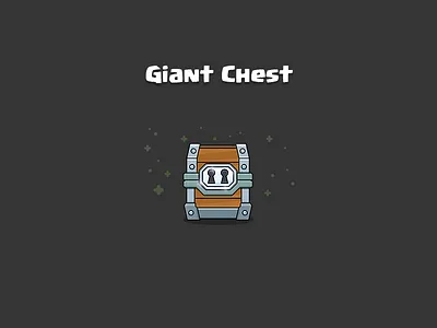Clash Royale: Giant Chest box chest clash crate game giant gold icon illustration iphone magical royale