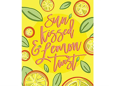 Sun Kissed & Lemon Twist adobe draw design lemon print