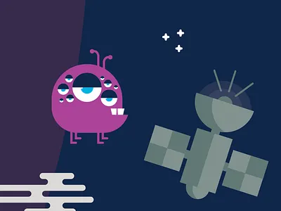 Sneak Peek #2 alien character illustration monster outer planets satellite space stars