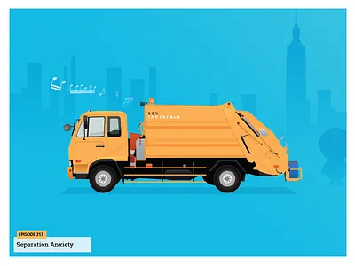 99 Percent Invisible - Taipei Dump Truck 99pi illustration taipei truck yellow