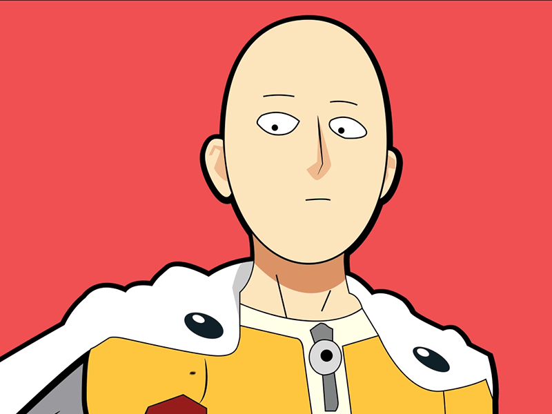 Fly illustration one punch man saitama