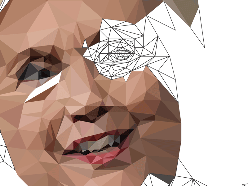 Hillary/Terminator Progress Poly clinton hillary illustrator political polygonal