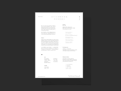 Grid system apply grid personal profile resume system text white