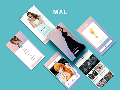 Mal UI KIT ecommerce fashion ios iphone kit mal menu mobile profile ui walkthroughs