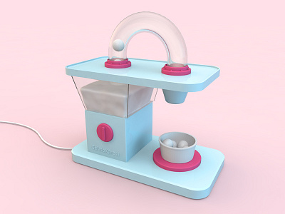 Ice cream machine c4d cinema4d dynamics ice icecream machine pastel tube