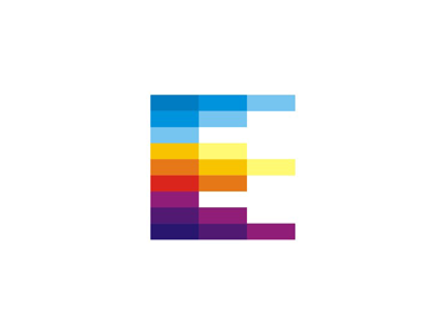 E letter mark: events, schedule calendar, crown, logo icon abstract colorful e events planning management labels tags letter mark monogram logo logo design mobile app monogram music sound wave online web application party parties schedule calendar