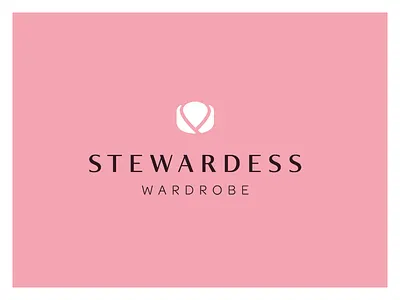 Stewardess Wardrobe Logo blogger branding emblem fashion glyph logo logos mark stewardess wardrobe
