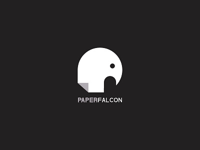 Paper Falcon animals bird data eagle falcon flat logo paper simple startup wild