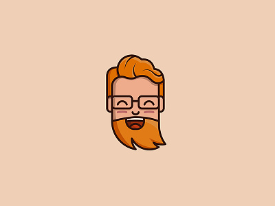 Geek Illustration brand character flat fun geek illustration logo