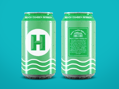 Beach Comber Session IPA beer branding brewery logo packaging