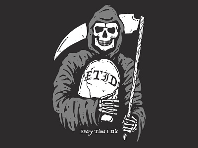 Every Time I Die - Reaper apparel apparel design band band tee clothing design death merch merch design shirt shirt design skeleton tshirt