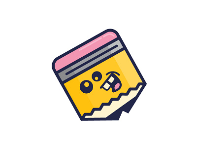 Week's End Pencil broken cartoon crazy cute design funny illustration logo pencil school