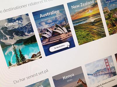 Cards cards destination hover interface thumbnal travel travelling