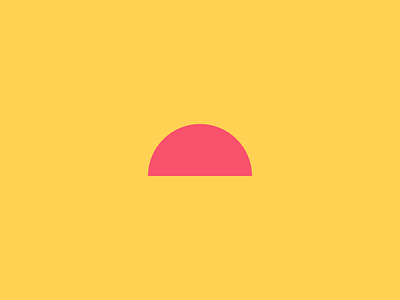 Half Circle circle half minimal pink shape ui yellow