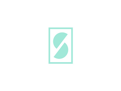 Sssss brand geometric initial letter logo s semicircle shapes teal