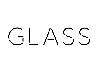 Glass font glass line stroke type