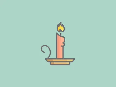 August 22: Midnight Oil 365cons burning candle daily icon diary flame icon midnight oil