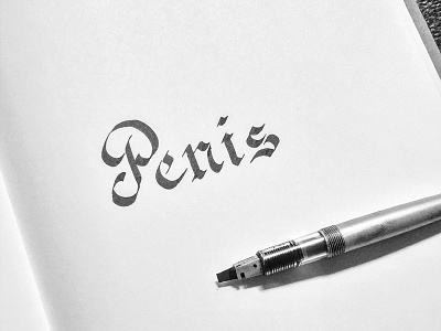 Elegance calligraphy hand drawn illustration lettering penis