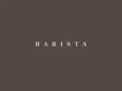 Barista | Coffee School | Wordmark Logo barista coffee coffee logo elegant logo wordmark
