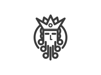 King flat flat design icon king lineart logo design logo type minimal symbol vector