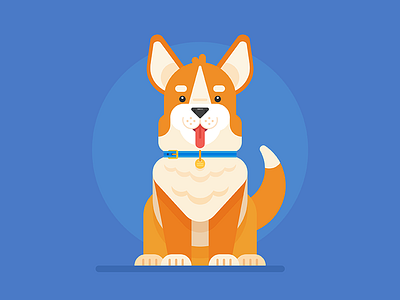 National Dog Day corgi design dog illustration national dog day sticker mule