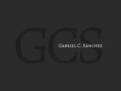 Wordmark and Monogram for Gabriel C. Sánchez brand identity logotype monogram wordmark