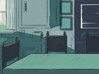 Empty Room no.2 animation background bg concept art environment design illustration visual development