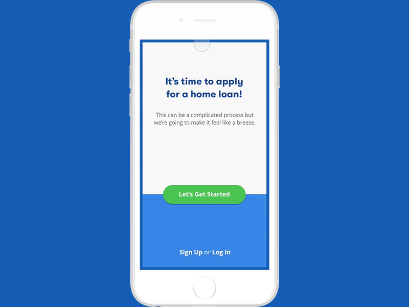 Home Loan Form Prototype app finance form home loans princple prototype