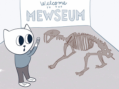 Touring a Mew-seum. 100catsdoingthings cat cat drawing cat illustration kitty kitty illustration museum