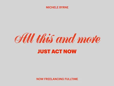 Limited Time Offer design freelance graphic design freelance nyc