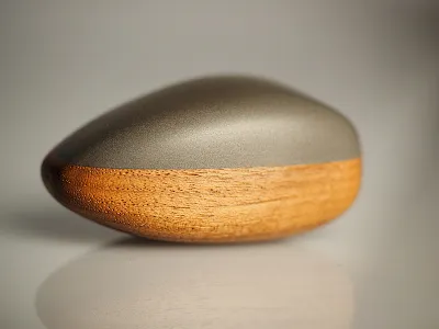 Foam and Wanut Form design foam tangible walnut wood
