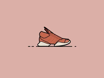 Adidas X Rick Owens Tech Runner "Fox Orange" adidas atlanta fashion icon illustration orange shoes sneakers vector
