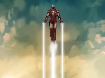 The Letter I character design illustration superhero typography