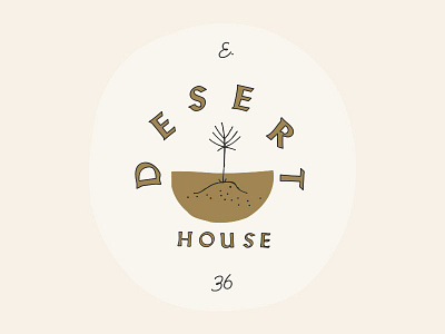 East 36 arizona badge branding cactus desert home icon illustrator logo type typography vintage