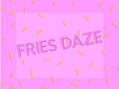 Fries for Friday! 90s daze friday fries happy pink