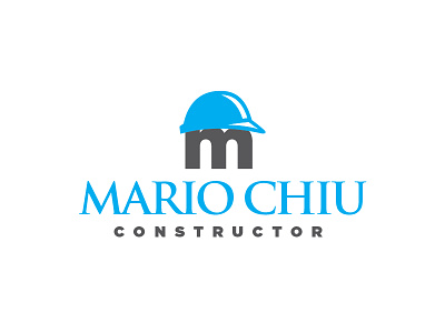 Logotipo Mario Chiu - Propuesta 1 construction engineer helmet logo