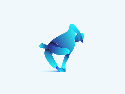 Bboy's flow | Flowdient artwork character flat flowdient gradient illustration logo simple vector