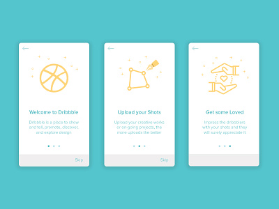 Onboarding Screen app dribbble flat illustration invitation invite mobile onboarding screen walkthrough web