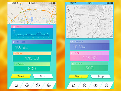 Beevelo App graph screens android bee fitness gear graph icon design illustration physical sports ui design ux yummy