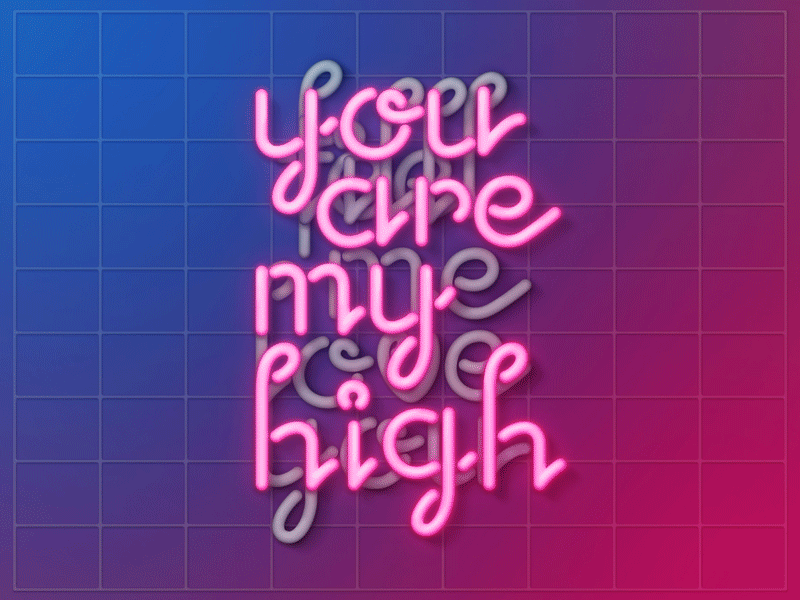 Heartbreak | You are my high demon gif heartbreak lettering love lyrics music neon sign song